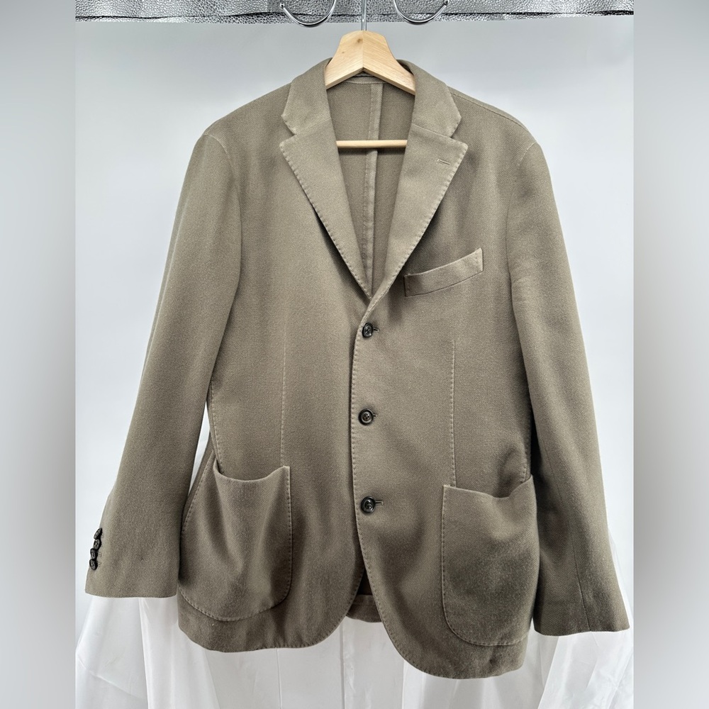 Boglioli K jacket unstructured olive green blazer